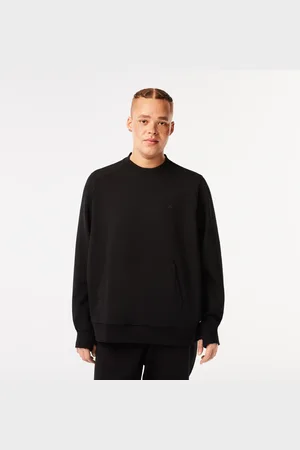 Lacoste Męska bluza z mieszanki bawełnianej z okrągłym dekoltem i kieszenią typu kangurka