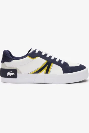Lacoste Męskie skórzane jednokolorowe buty sportowe L004