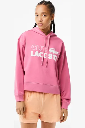 Lacoste Damska bluza z kapturem i nadrukowaną fakturą