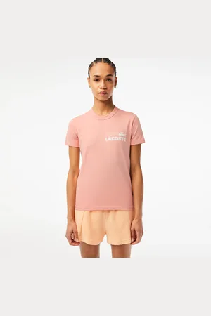 Lacoste Damski T-shirt z dżerseju z bawełny organicznej Slim Fit