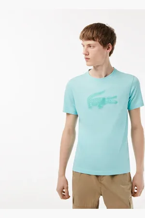 Lacoste Męski T-shirt z oddychającego dżerseju SPORT z nadrukiem z logo krokodyla 3D
