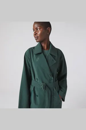 Lacoste Damski płaszcz typu trencz oversize z dwuwarstwowej piki
