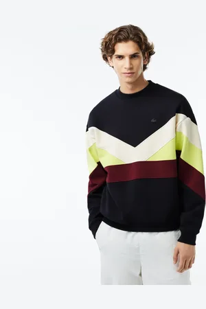 Lacoste Luźna dwustronna bluza w kolorowe paski