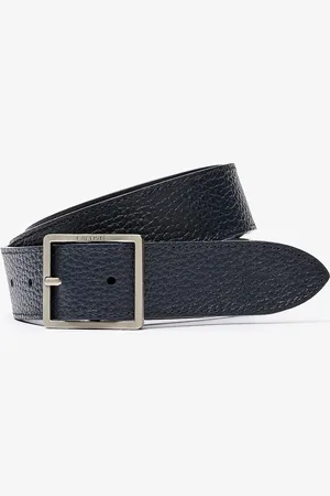 Lacoste Męski Dwustronny Pasek Z Ziarnistej Skóry Z Grawerowaną Klamrą