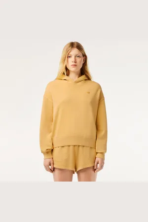 Lacoste Naturalnie barwiona bluza polarowa oversize z kapturem