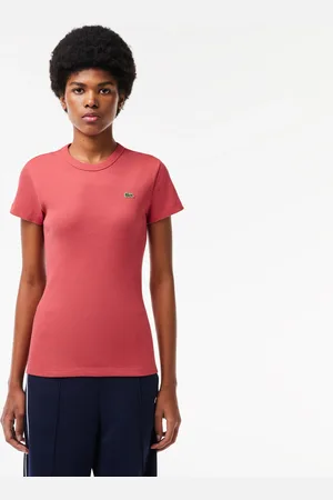 Lacoste Damski T-shirt z bawełny organicznej Slim Fit