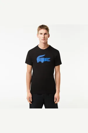 Lacoste Męski T-shirt z oddychającego dżerseju SPORT z nadrukiem z logo krokodyla 3D