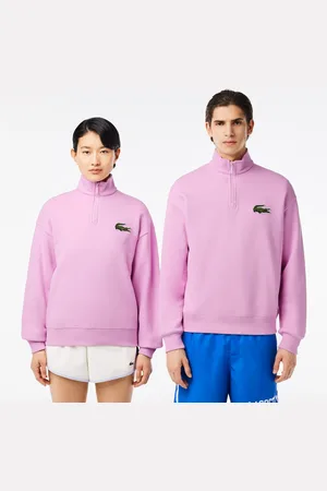 Lacoste Unisex bluza z bawełny organicznej ze stójką i zamkiem błyskawicznym