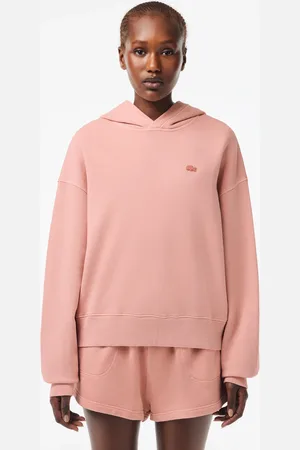 Lacoste Naturalnie barwiona bluza polarowa oversize z kapturem