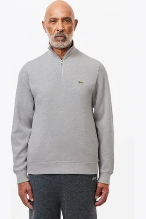 Lacoste Bluza Interlock Z Wysokim Kołnierzem I Zamkiem Błyskawicznym