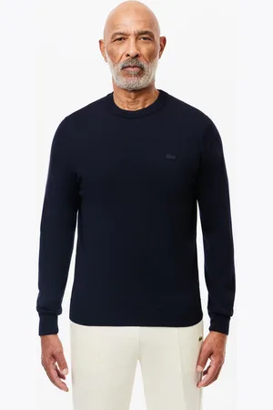 Lacoste Męski Sweter Z Wełny Merynosów Z Okrągłym Dekoltem
