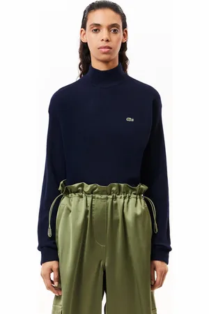 Lacoste Damski sweter wełniany z półgolfem