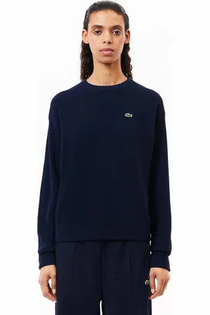 Lacoste Damski sweter wełniany z okrągłym dekoltem