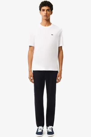 Lacoste Bawełniane dopasowane spodnie chino