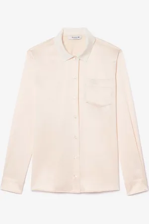 Lacoste Koszula z prążkowanym kołnierzykiem Fluid