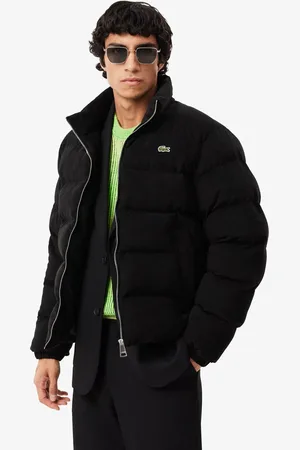 Lacoste Pikowana sztruksowa kurtka puchowa