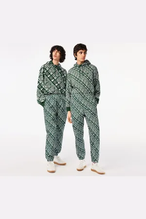 Lacoste X Netflix Unisex Relaxed Fit Baskılı Yeşil Eşofman Altı