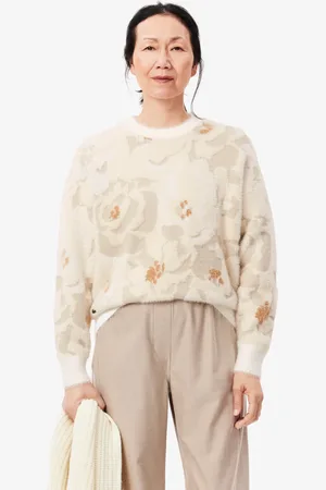 Lacoste Sweter z dzianiny żakardowej w kwiaty