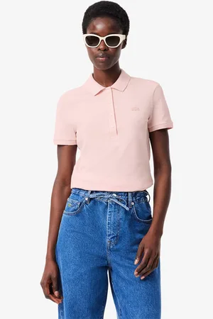 Lacoste Damska koszulka polo z elastycznej piki bawełnianej Slim Fit