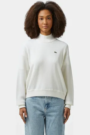 Lacoste Wełniany sweter z wysokim kołnierzem