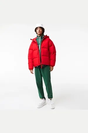 Lacoste Męska wodoodporna krótka kurtka pikowana