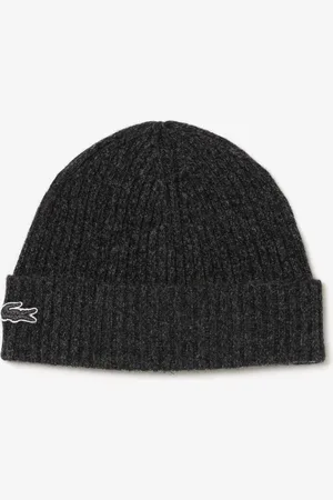 Lacoste Czapka typu beanie Rib Knit z bawełny merceryzowanej