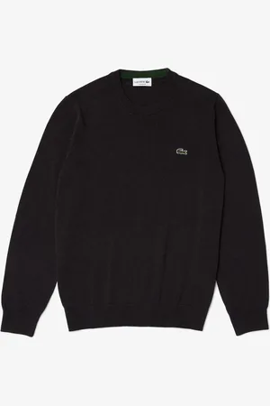 Lacoste Męski sweter z bawełny organicznej z okrągłym dekoltem