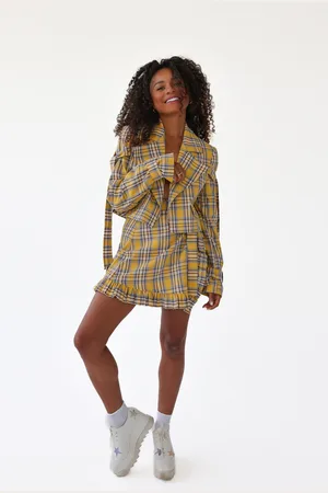 LAURELLA Spódniczka Cyndy Yellow Check