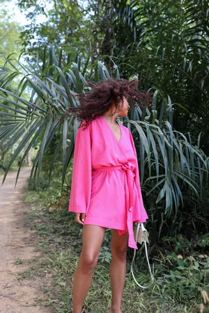 LAURELLA Sukienka Kimono Pink