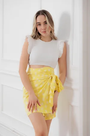 LAURELLA Spódniczka Cara Yellow Dots