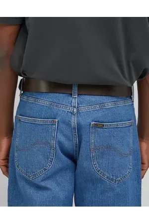 Lee Leather Belt Logo Buckle