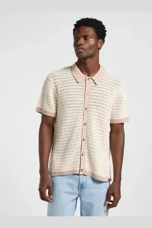 Lee Short Sve Button Up Sweater Polo