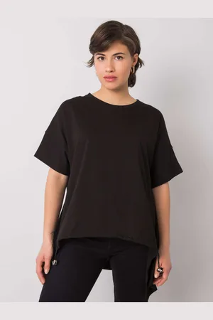 Lejdi T-shirt jednokolorowy