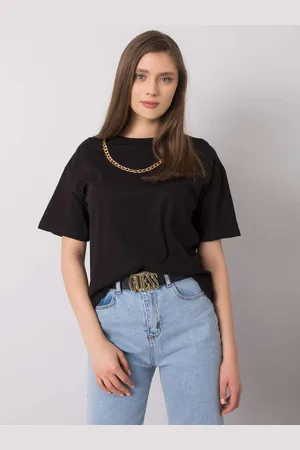 Lejdi T-shirt jednokolorowy