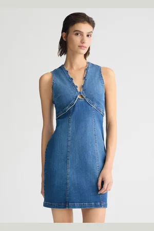 Liu Jo Liu Jo Denim Dress With Bejewelled Chain