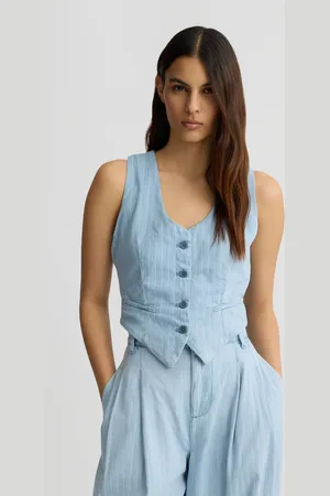 Liu Jo Liu Jo Pinstripe Denim Waistcoat