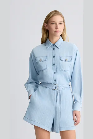 Liu Jo Liu Jo Pinstripe Denim Playsuit