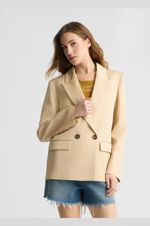 Liu Jo Liu Jo Double-breasted Beige Blazer