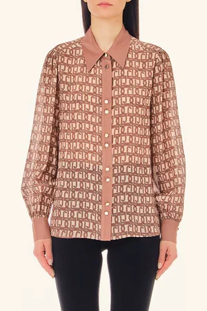 Liu Jo Liu Jo Monogram-print Silk Shirt