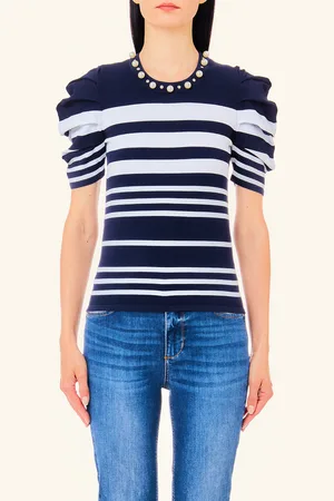 Liu Jo Liu Jo Striped Sweater With Beads