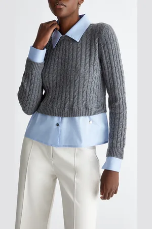Liu Jo Liu Jo Cropped Sweater With Shirt