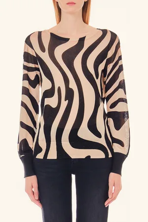 Liu Jo Liu Jo Printed Lurex Jumper