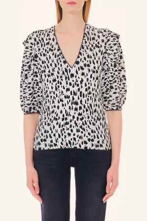 Liu Jo Liu Jo Jumper With Print And Ruches