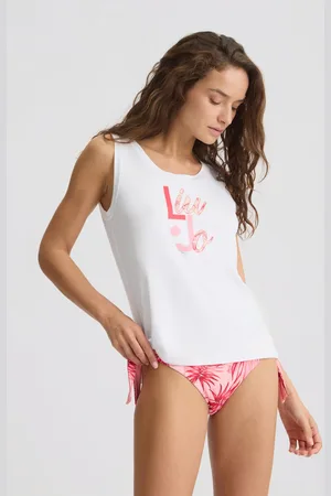 Liu Jo Liu Jo Top With Logo And Gemstones