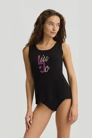 Liu Jo Liu Jo Top With Logo And Gemstones