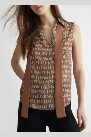 Liu Jo Liu Jo Monogram-patterned Silk Top