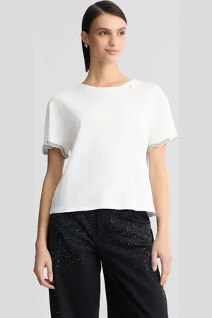 Liu Jo Liu Jo Cotton T-shirt With Rhinestones
