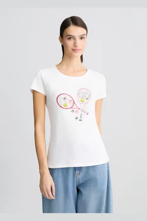Liu Jo Liu Jo Printed T-shirt With Rhinestones