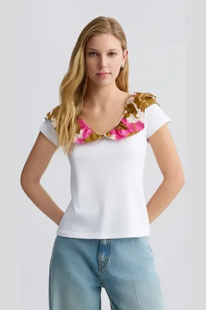 Liu Jo Liu Jo T-shirt With Printed Ruching