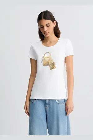 Liu Jo Liu Jo Printed T-shirt With Rhinestones